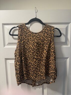Banana Republic Leopard Print Tank Top - Brown and Black